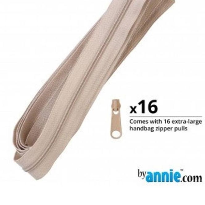 Hovedbilde Zippers by the Yard ByAnnie. Natural