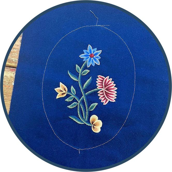 Hovedbilde Veske Ferdig brodert, Nordlandsbunad Dame