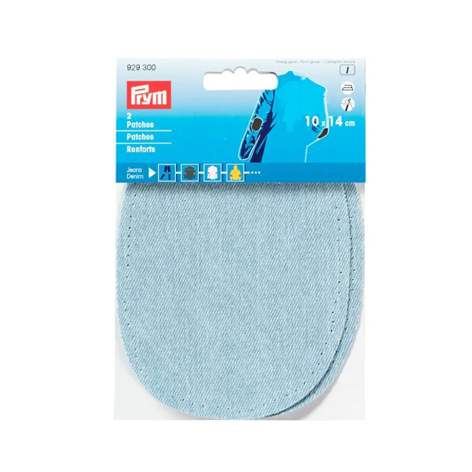 Hovedbilde Patches, Jeans. Lyseblå